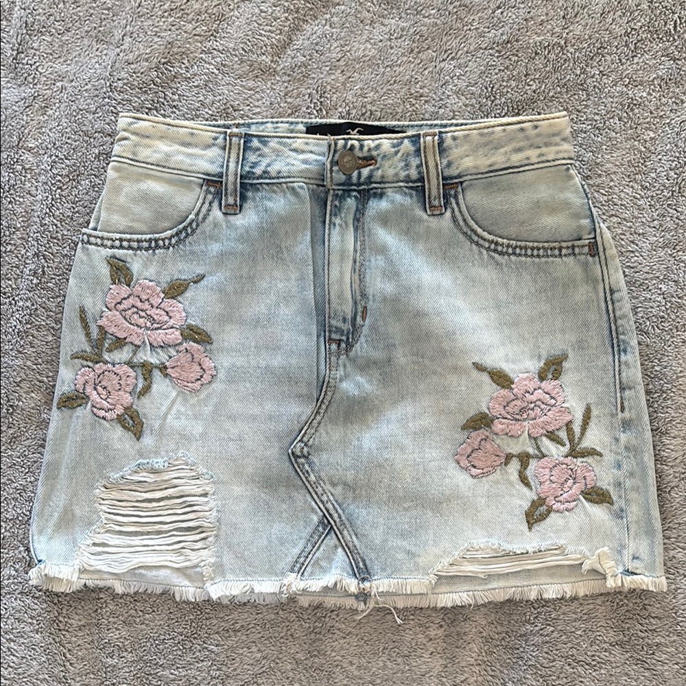 Hollister Pink Embellished Mini Skirt Casual